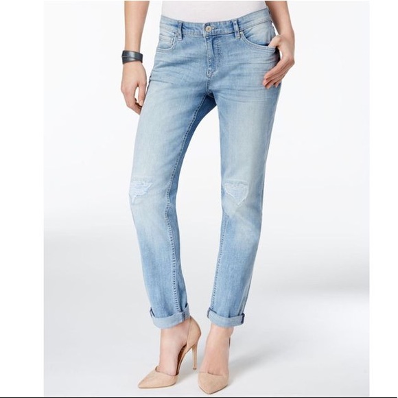 light wash boyfriend jeans no rips
